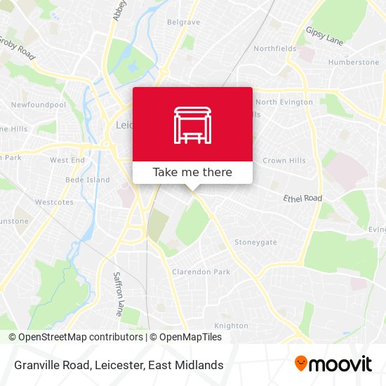 Granville Road, Leicester map