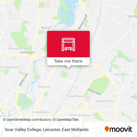 Soar Valley College, Leicester map