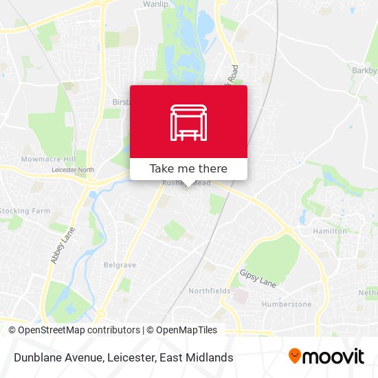 Dunblane Avenue, Leicester map