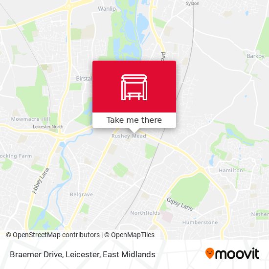 Braemer Drive, Leicester map