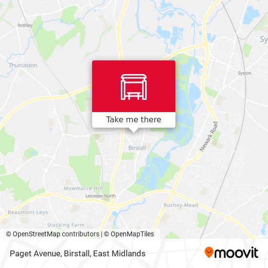 Paget Avenue, Birstall map