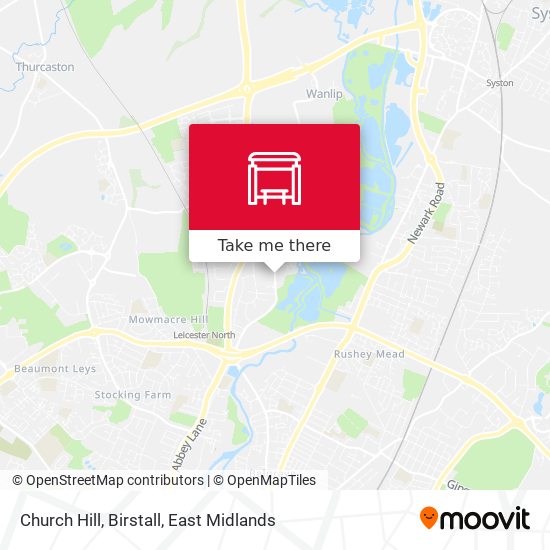 Church Hill, Birstall map