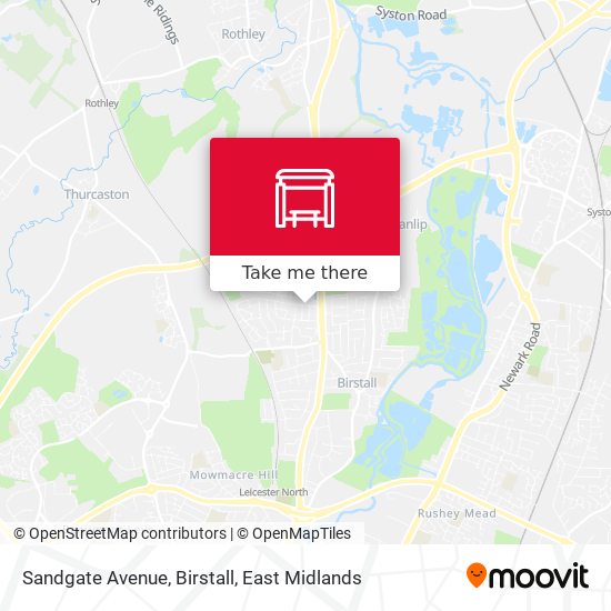 Sandgate Avenue, Birstall map