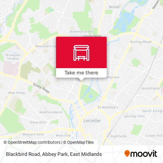 Blackbird Road, Abbey Park map