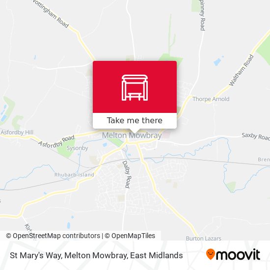 St Mary's Way, Melton Mowbray map