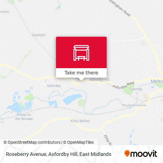 Roseberry Avenue, Asfordby Hill map