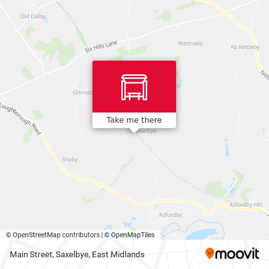 Main Street, Saxelbye map
