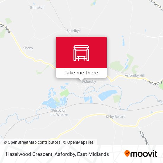 Hazelwood Crescent, Asfordby map