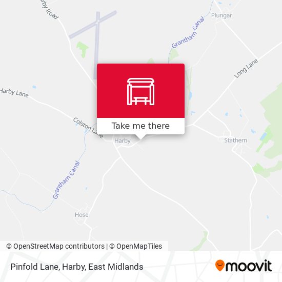 Pinfold Lane, Harby map