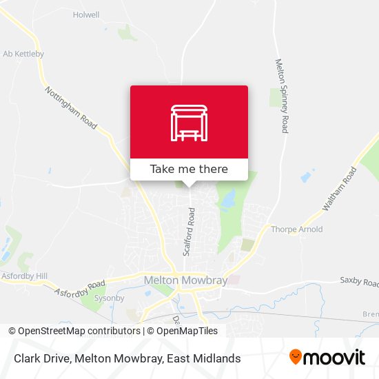 Clark Drive, Melton Mowbray map