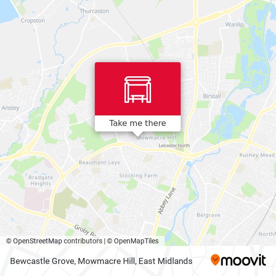 Bewcastle Grove, Mowmacre Hill map
