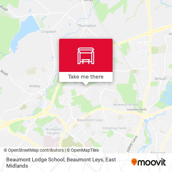 Beaumont Lodge School, Beaumont Leys map