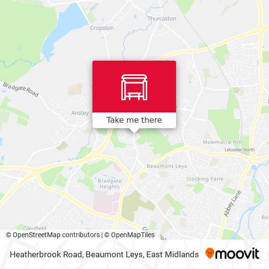 Heatherbrook Road, Beaumont Leys map