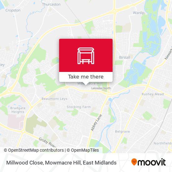 Millwood Close, Mowmacre Hill map