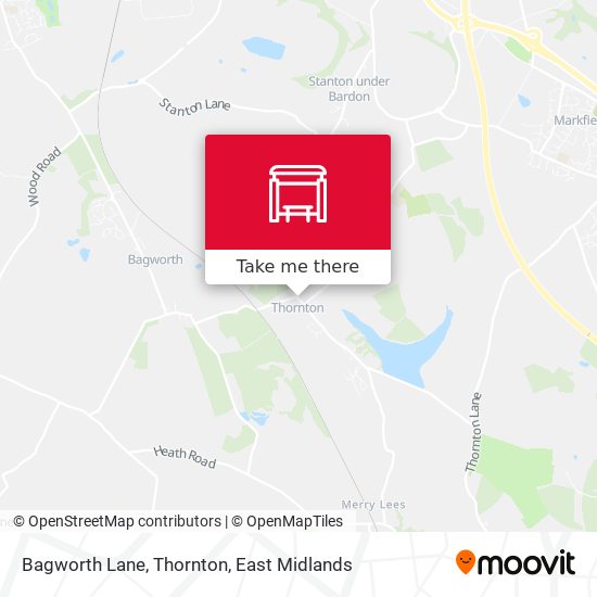 Bagworth Lane, Thornton map