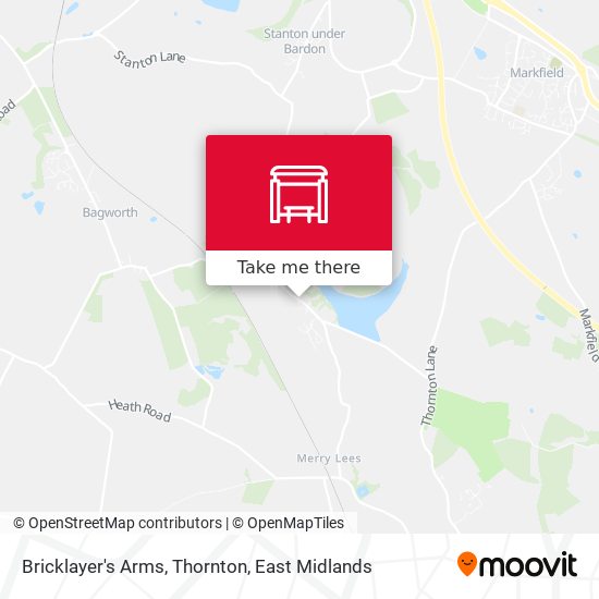 Bricklayer's Arms, Thornton map