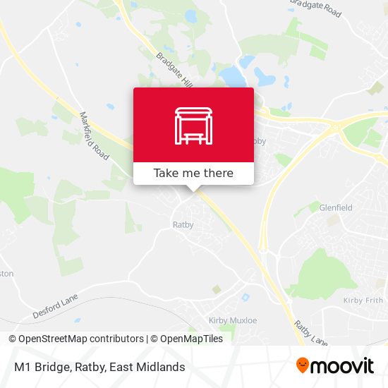 M1 Bridge, Ratby map