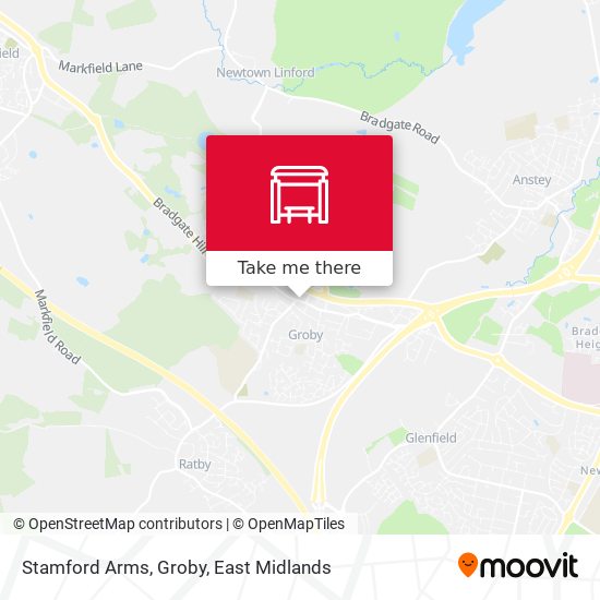 Stamford Arms, Groby map