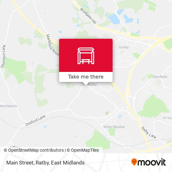 Main Street, Ratby map