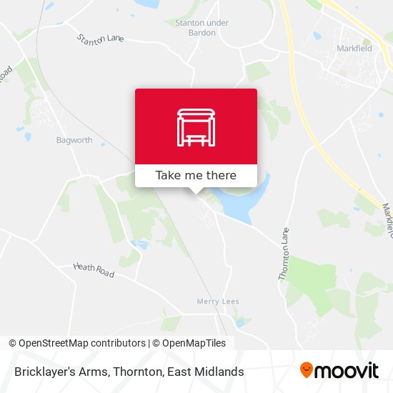 Bricklayer's Arms, Thornton map