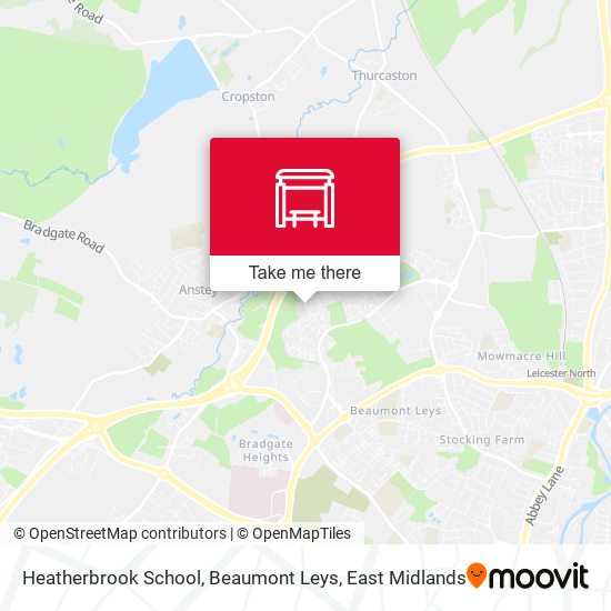 Heatherbrook School, Beaumont Leys map