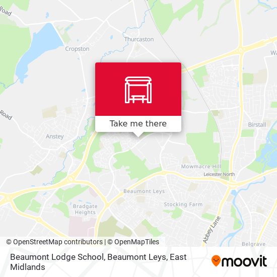 Beaumont Lodge School, Beaumont Leys map