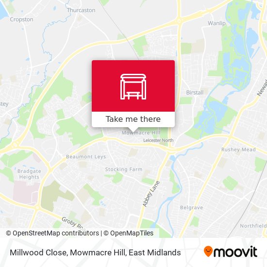 Millwood Close, Mowmacre Hill map