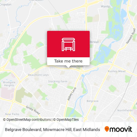 Belgrave Boulevard, Mowmacre Hill map