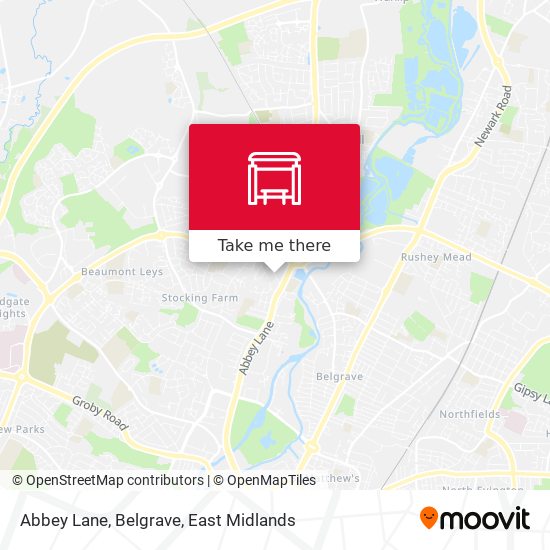 Abbey Lane, Belgrave map