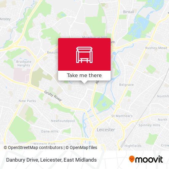 Danbury Drive, Leicester map