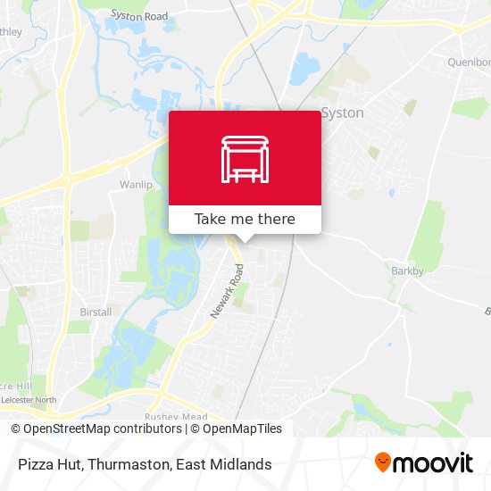 Pizza Hut, Thurmaston map
