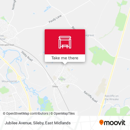 Jubilee Avenue, Sileby map