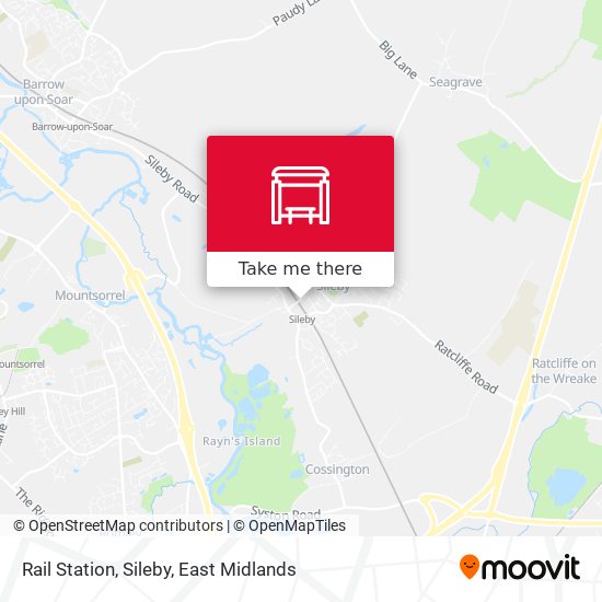 Rail Station, Sileby map