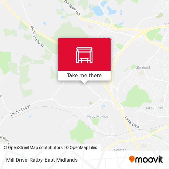 Mill Drive, Ratby map