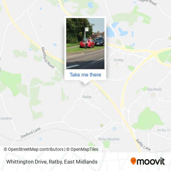 Whittington Drive, Ratby map