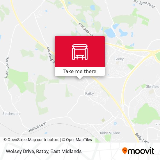 Wolsey Drive, Ratby map