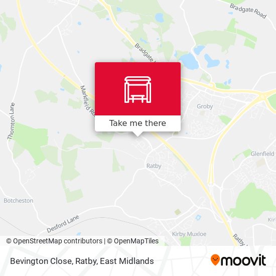 Bevington Close, Ratby map
