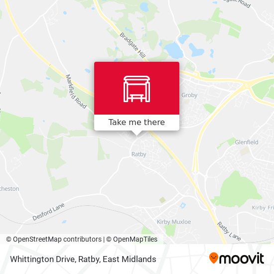 Whittington Drive, Ratby map