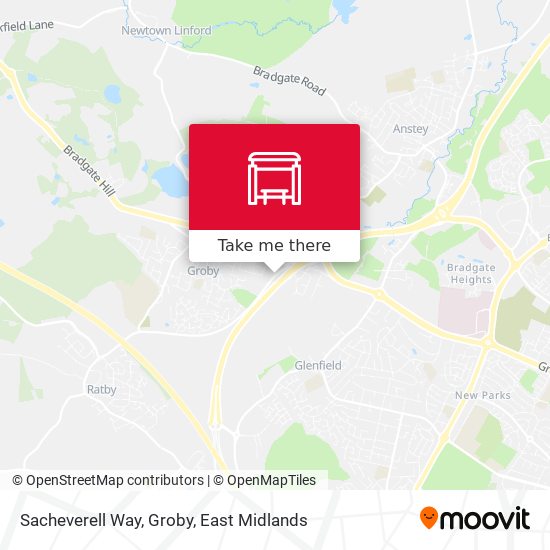 Sacheverell Way, Groby map
