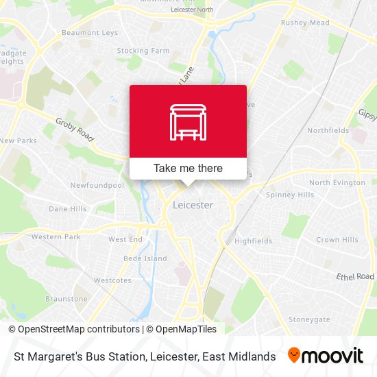 St Margaret's Bus Station, Leicester map