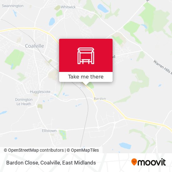 Bardon Close, Coalville map