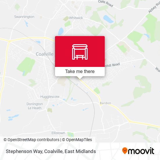 Stephenson Way, Coalville map