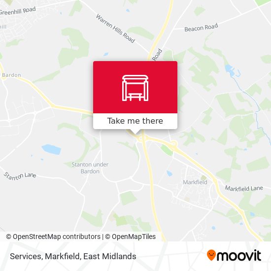 Services, Markfield map