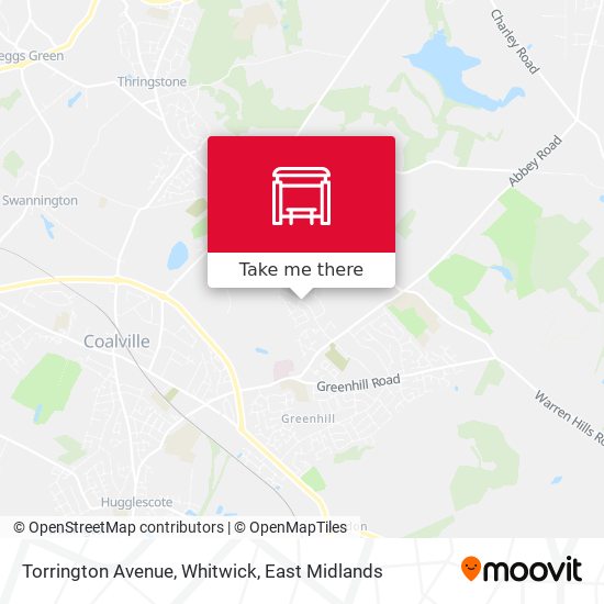 Torrington Avenue, Whitwick map