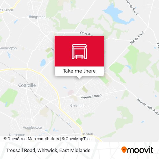 Tressall Road, Whitwick map
