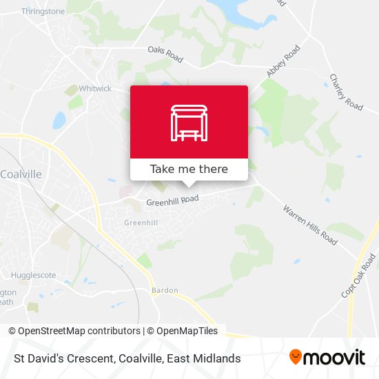 St David's Crescent, Coalville map