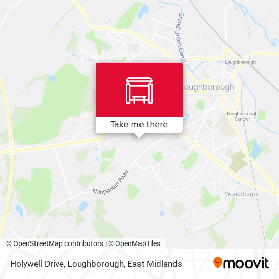 Holywell Drive, Loughborough map