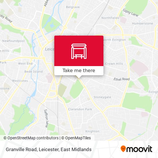 Granville Road, Leicester map