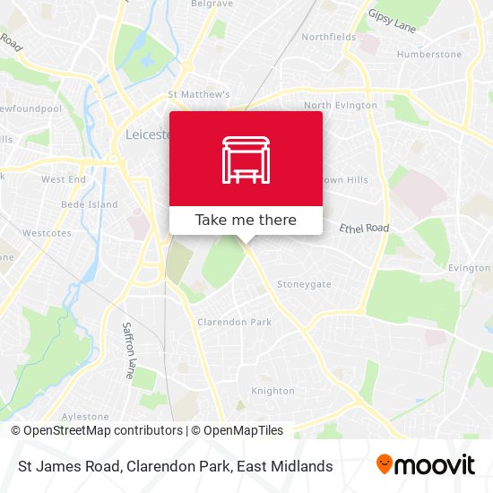 St James Road, Clarendon Park map