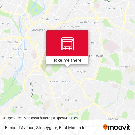 Elmfield Avenue, Stoneygate map